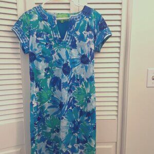 Pappagallo  blue flowered dress
